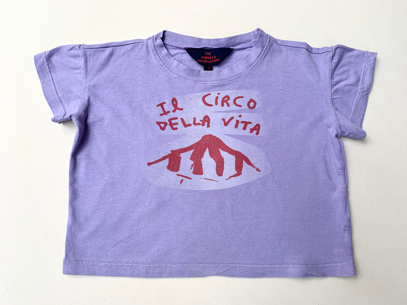 Playera morada Il Circo 2años